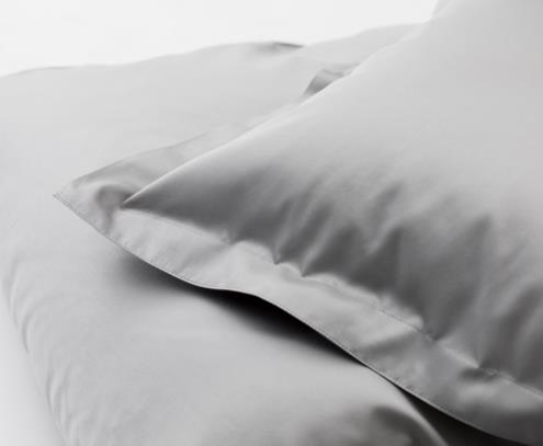 DUX bed linen satin plain grey