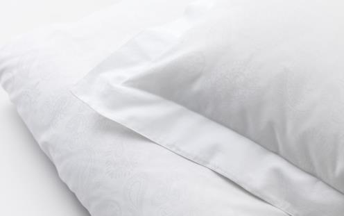 DUX bed linen superior satin paisley white