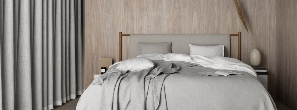 The DUX bed model 5005 in a bedroom environment
